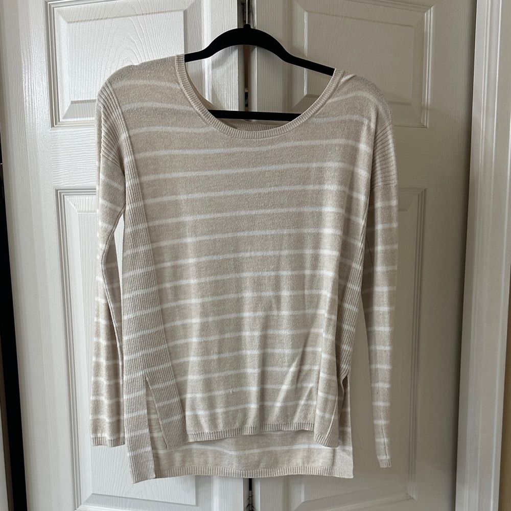 Joie Striped Cream Sweater